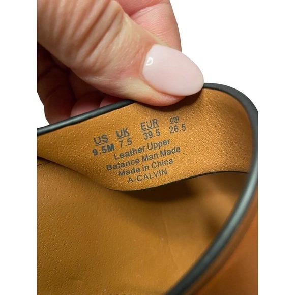 Franco Sarto Calvin Sandals Brown Leather Size 9.5 Platform Ankle Strap Buckle - Picture 11 of 11